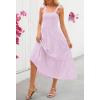 MEROKEETY Women’s 2026 Spring Boho Maxi Dress Summer Beach Vacation Casual Sleeveless Smocked A Line Sundress with Pockets(Purple)
