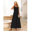 MEROKEETY Women’s 2026 Summer Maxi Dress Sleeveless Crewneck Casual Loose Beach Vacation Basic Long Sundress(Black)