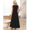 MEROKEETY Women’s 2026 Summer Maxi Dress Sleeveless Crewneck Casual Loose Beach Vacation Basic Long Sundress(Black)