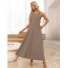 MEROKEETY Women’s 2026 Summer Maxi Dress Sleeveless Crewneck Casual Loose Beach Vacation Basic Long Sundress(Mocha)