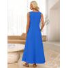 MEROKEETY Women’s 2026 Summer Maxi Dress Sleeveless Crewneck Casual Loose Beach Vacation Basic Long Sundress(Royalblue)