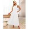 MEROKEETY Women’s 2026 Summer Maxi Dress Sleeveless Crewneck Casual Loose Beach Vacation Basic Long Sundress(White)