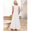 MEROKEETY Women’s 2026 Summer Maxi Dress Sleeveless Crewneck Casual Loose Beach Vacation Basic Long Sundress(White)