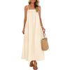 MEROKEETY Women’s Boho Maxi Dresses 2026 Spaghetti Straps Spring Summer Sundress Casual Beach Vacation Long Dresses(Apricot)
