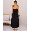 MEROKEETY Women’s Boho Maxi Dresses 2026 Spaghetti Straps Spring Summer Sundress Casual Beach Vacation Long Dresses(Black)