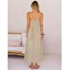 MEROKEETY Women’s Boho Maxi Dresses 2026 Spaghetti Straps Spring Summer Sundress Casual Beach Vacation Long Dresses(Khaki)