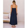 MEROKEETY Women’s Boho Maxi Dresses 2026 Spaghetti Straps Spring Summer Sundress Casual Beach Vacation Long Dresses(Navy)