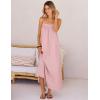 MEROKEETY Women’s Boho Maxi Dresses 2026 Spaghetti Straps Spring Summer Sundress Casual Beach Vacation Long Dresses(Pink)