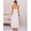 MEROKEETY Women’s Boho Maxi Dresses 2026 Spaghetti Straps Spring Summer Sundress Casual Beach Vacation Long Dresses(White)