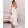 MEROKEETY Women’s Boho Maxi Dresses 2026 Spaghetti Straps Spring Summer Sundress Casual Beach Vacation Long Dresses(White)