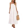 MEROKEETY Women’s Boho Maxi Dresses 2026 Spaghetti Straps Spring Summer Sundress Casual Beach Vacation Long Dresses(White)