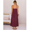 MEROKEETY Women’s Boho Maxi Dresses 2026 Spaghetti Straps Spring Summer Sundress Casual Beach Vacation Long Dresses(Wine)