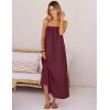 MEROKEETY Women’s Boho Maxi Dresses 2026 Spaghetti Straps Spring Summer Sundress Casual Beach Vacation Long Dresses(Wine)