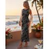 MEROKEETY Women’s Summer Sleeveless Floral Maxi Dress 2026 Bodycon Mesh Wedding Guest Cocktail Formal Party Dresses(Grey)