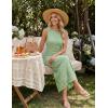 MEROKEETY Women’s Summer Sleeveless Floral Maxi Dress 2026 Bodycon Mesh Wedding Guest Cocktail Formal Party Dresses(Lightgreen)