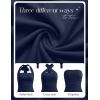 MEROKEETY Women’s Wedding Guest Dress Summer Sleeveless Halter Backless Slit Ruched Beach Cocktail Formal Maxi Dresses(Navy)