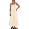MEROKEETY Women’s Boho Maxi Dresses 2026 Spaghetti Straps Spring Summer Sundress Casual Beach Vacation Long Dresses(Apricot)