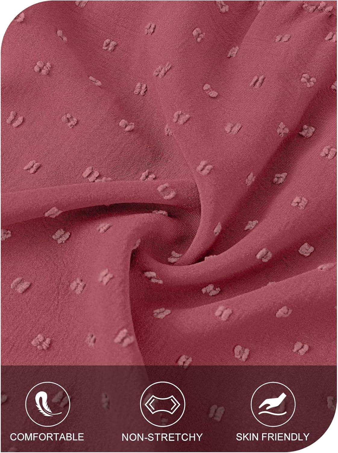 imageMEROKEETY Womens Fall Long Sleeve Maxi Dress 2026 Boho Ruffle Tiered Swiss Dots Wedding Guest Cocktail Long DressesMaroon