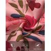 MEROKEETY Fall Wedding Guest Dresses for Women Long Sleeve Floral Casual Lightweight Flowy Swing Boho Dress Pockets(Vintage Pink)