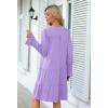 MEROKEETY Women’s 2025 Long Sleeve Midi Dress V Neck Flowy Swing Ruffle Tiered Fall Casual Dresses(Lilac)