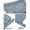 MEROKEETY Women’s 2025 Strapless Bodycon Tube Midi Dress Sexy Floral Lace Ruffle Slit Wedding Guest Cocktail Party Dresses(Grayblue)