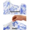 MEROKEETY Women’s 2025 Summer Short Sleeve Floral Tulle Dress Square Neck Smocked Party Wedding Boho Maxi Dresses(Blue)