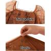 MEROKEETY Women’s 2025 Summer Short Sleeve Floral Tulle Dress Square Neck Smocked Party Wedding Boho Maxi Dresses(Brown)