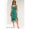 MEROKEETY Women’s 2026 Summer Floral Bodycon Dress Square Neck Sleeveless Ruffle Cocktail Mesh Beach Vacation Midi Dresses(Green)