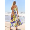 MEROKEETY Women’s 2026 Summer Sleeveless Midi Dress One Shoulder Knot Smocked Split Formal Cocktail Wedding Guest Dresses(Gingerfloral)