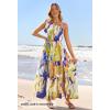 MEROKEETY Women’s 2026 Summer Sleeveless Midi Dress One Shoulder Knot Smocked Split Formal Cocktail Wedding Guest Dresses(Gingerfloral)