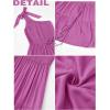 MEROKEETY Women’s 2026 Summer Sleeveless Midi Dress One Shoulder Knot Smocked Split Formal Cocktail Wedding Guest Dresses(Plum)