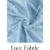 MEROKEETY Women’s Fall Long Sleeve Floral Maxi Dress Lace Eyelet Hollow Out Tiered Boho Wedding Guest Dresses Pockets(Blue)