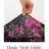 MEROKEETY Women’s Long Sleeve Spring Wedding Guest Dress 2026 Crewneck Floral Flowy Mesh Cocktail Maxi Dresses(Black)