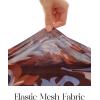 MEROKEETY Women’s Long Sleeve Spring Wedding Guest Dress 2026 Crewneck Floral Flowy Mesh Cocktail Maxi Dresses(Brown)