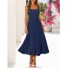 MEROKEETY Women’s Spring Summer Casual Midi Dress 2026 Sleeveless Pleated A Line Knit Business Work Cocktail Dresses(Navy)