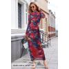MEROKEETY Women’s Spring Wedding Guest Dress 2026 Long Sleeve Bodycon Floral Mesh Fall Cocktail Holiday Party Maxi Dresses(Neon)