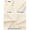 MEROKEETY Women’s Summer Casual Maxi Dress 2026 Cap Sleeve V Neck Collared Beach Vacation T Shirt Long Dresses(Beige)