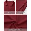 MEROKEETY Women’s Summer Casual Maxi Dress 2026 Cap Sleeve V Neck Collared Beach Vacation T Shirt Long Dresses(Wine)