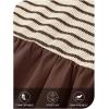 MEROKEETY Women’s Summer Sleeveless Sundress Casual Striped Patchwork Mini Tank Dress with Pockets(Coffee)