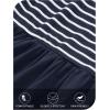 MEROKEETY Women’s Summer Sleeveless Sundress Casual Striped Patchwork Mini Tank Dress with Pockets(Navy)