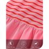 MEROKEETY Women’s Summer Sleeveless Sundress Casual Striped Patchwork Mini Tank Dress with Pockets(Pink)