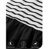 MEROKEETY Women’s Summer Sleeveless Sundress Casual Striped Patchwork Mini Tank Dress with Pockets(White)