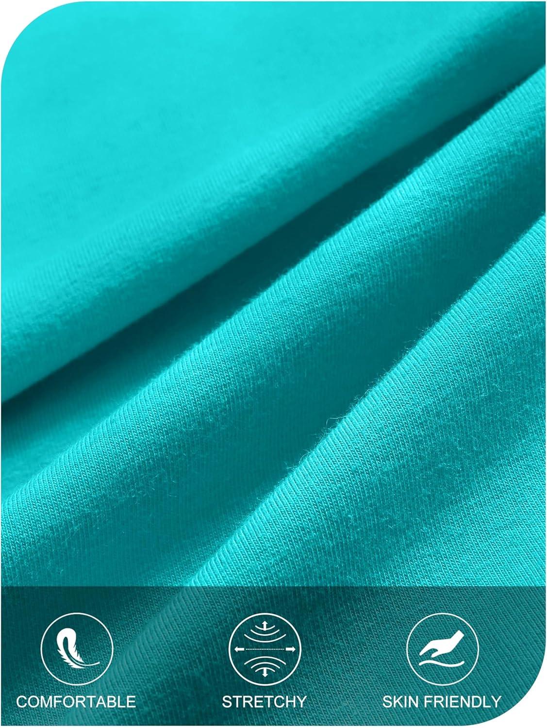 imageMEROKEETY Summer Spring Maxi Dresses for Women 2026 Beach Vacation Casual Short Sleeve Long T Shirt Sundress with PocketsLakegreen