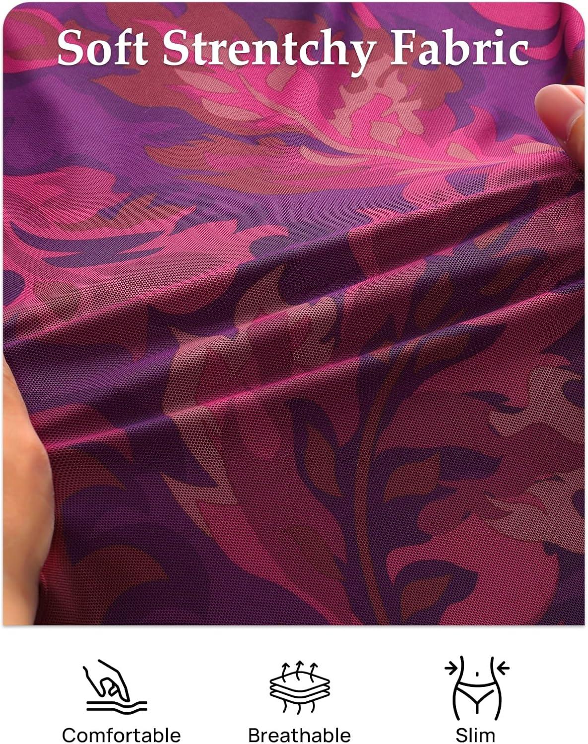 imageMEROKEETY Women Summer Floral Maxi Dress 2026 Spring Mesh Short Sleeve Flowy Wedding Guest Beach Long DressesPlum