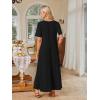 MEROKEETY Summer Spring Maxi Dresses for Women 2026 Beach Vacation Casual Short Sleeve Long T Shirt Sundress with Pockets(Redleaf)