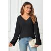 MEROKEETY Sweaters for Women Fall 2026 V Neck Oversized Cozy Chunky Knit Long Sleeve Fuzzy Fleece Pullover Winter Outfits(Black)