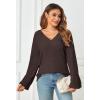 MEROKEETY Sweaters for Women Fall 2026 V Neck Oversized Cozy Chunky Knit Long Sleeve Fuzzy Fleece Pullover Winter Outfits(Brown)