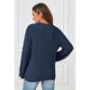 MEROKEETY Sweaters for Women Fall 2026 V Neck Oversized Cozy Chunky Knit Long Sleeve Fuzzy Fleece Pullover Winter Outfits(Navy)
