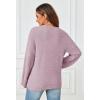 MEROKEETY Sweaters for Women Fall 2026 V Neck Oversized Cozy Chunky Knit Long Sleeve Fuzzy Fleece Pullover Winter Outfits(Taro)