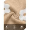 MEROKEETY Women’s 2025 Fall Floral Sweater Cute Long Lantern Sleeve Crewneck Knit Pullover Tops(Khaki)